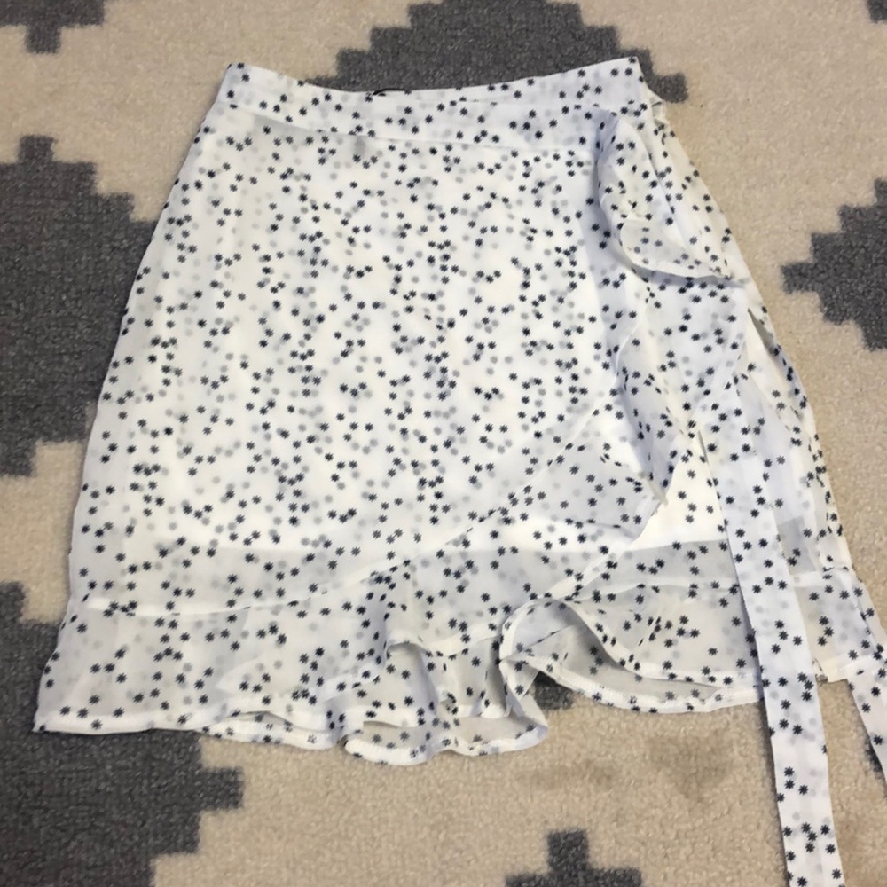 White tie wrap around skirt